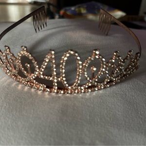 Gold Ornate Hair Accessory with Beaded Embellishments